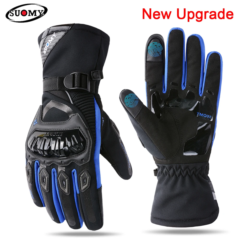 Motorcycle Gloves SUOMY Waterproof Winter Warm Moto Protective Touch Screen