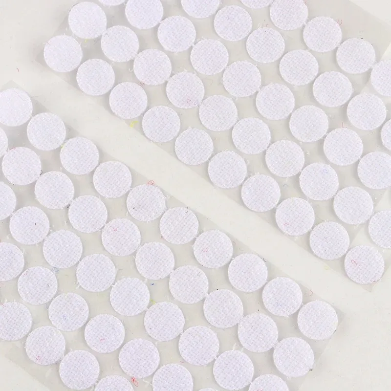 Transparent Dot Sticker Self Adhesive Hook and Loop Fastener Tape Baby Glue Tape Round Coins 10/15/20mm hook and loop fastener tape