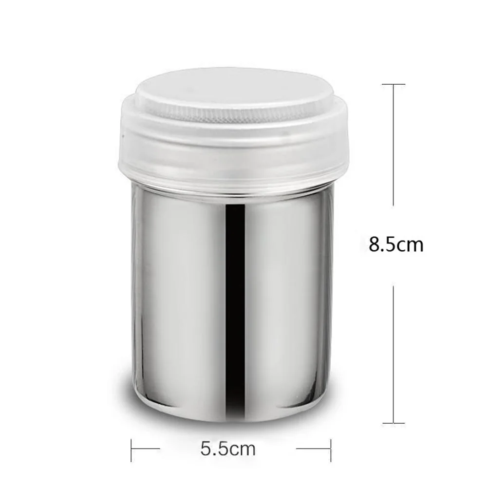 2pcs Stainless Steel Dredge Salt Sugar Pepper Shaker Bottle Dispenser for Salt Bottle Pepper Coffee Cocoa Cinnamon Powder spice shaker spice shaker set
