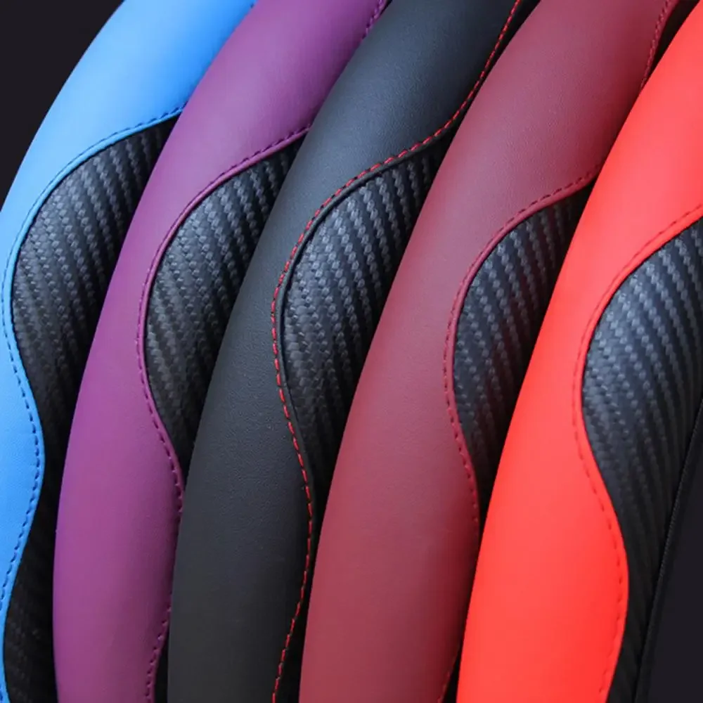 Car Steering Wheel Cover 38CM Auto Steering Wheel Braid On The Cover Case Funda Volante Universal Car Accessories steering wheel cover