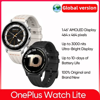 World Premiere OnePlus Watch Lite Smart Watch Global Version Up to 10 Days of Battery Life Dual Band GPS 1.46'' AMOLED Display 1