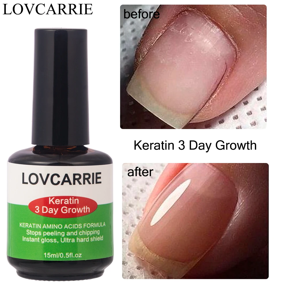 

LOVCARRIE Keratin Nail Treatment Growth Formula Protein Cuticle Oil Nail Strengthener Repair Serum Liquid 15ML Healthy Care Toe