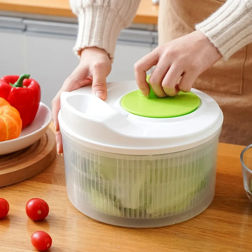 Salad Spinner Wash Spin & Dry Salad Greens Vegetable Dryer