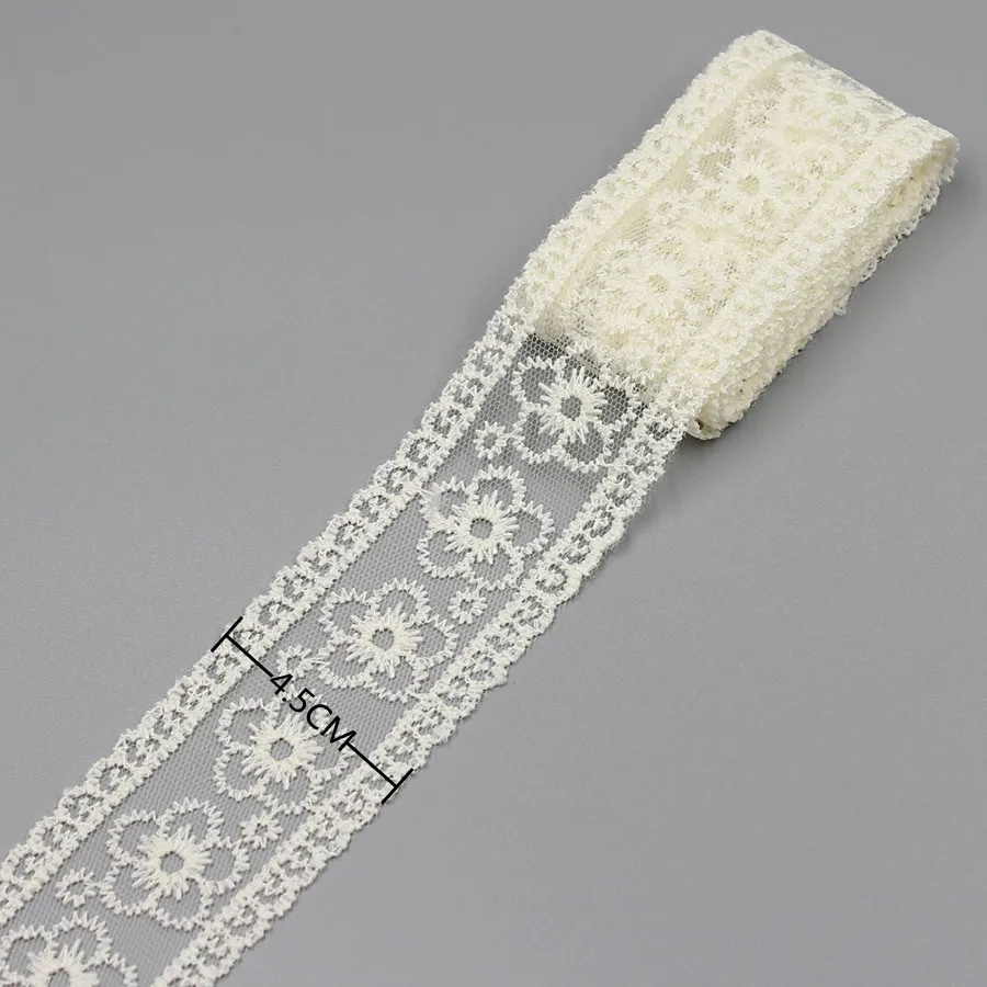 1 Yard/Lot Embroidery Lace For Crafts Tulle Fabric Sewing Ribbon Apparel DIY Trimmings African Wedding Lace For Needlework