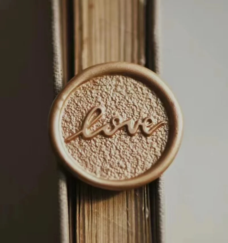 Fire seal seal head Sparse rain LOVE player Moon Mind fine carved copper head Blair DIY wedding invitation envelope