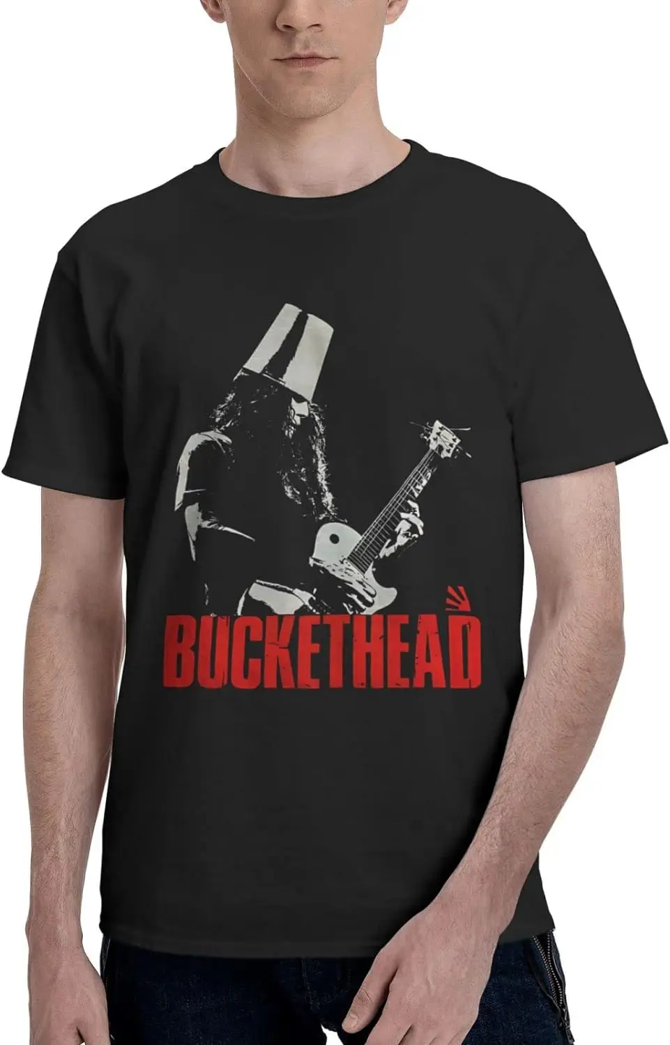 

Buckethead T Shirt Man's Summer Cotton Comfort Short Sleeve Round Neck Tshirt