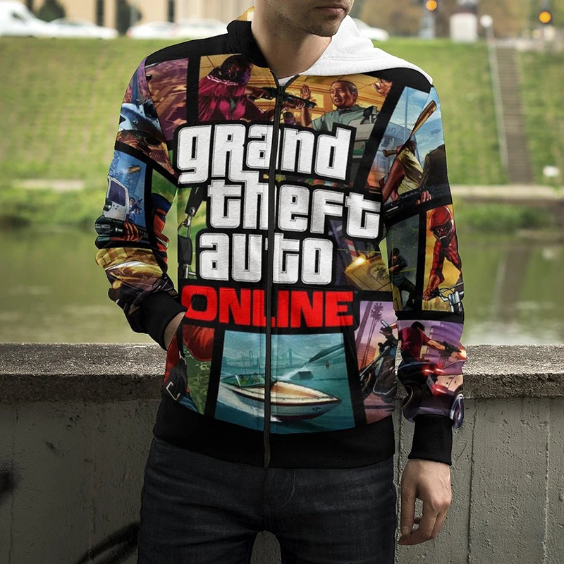 

Grand Theft Auto Gta Zip Up Hoodie Men Women Fashion 3D Print Sweatshirts Cool Casual Streetwear Zip Hoodie Coat Clothes