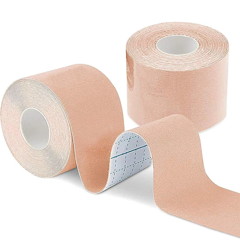 6 Rollen Kinesiologie-Tape 5cm X 5m Vorgeschnitten | Wasserdichtes Elastisches Athleten-Tape, Selbstklebendes Sporttape für Muskelschmerzen & Gelenkunterstützung – Detail 1