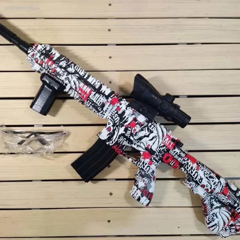Gel Gun Electric Water Ball Toy Gun M416 Full Accessories Rifle Airsoft Cs Fighting Outdoor Game For Children Fake Gun