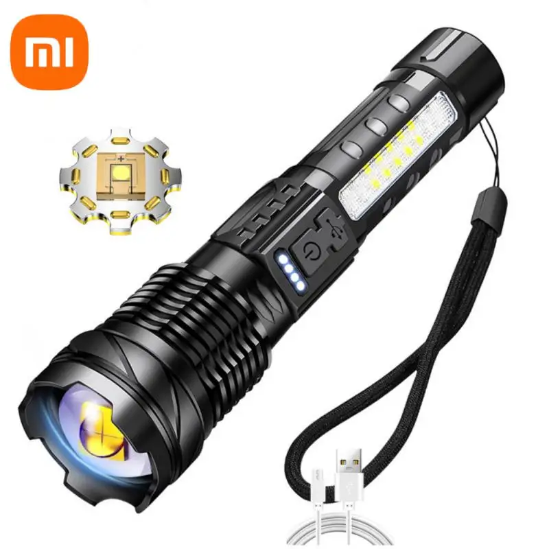 XIAOMI Powerful Led Flashlight USB Rechargeable Torch IPX4 Waterproof