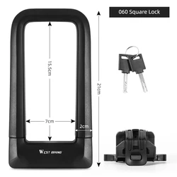 Premium Anti-Theft Zinc Alloy U-Lock (0705060 Black)