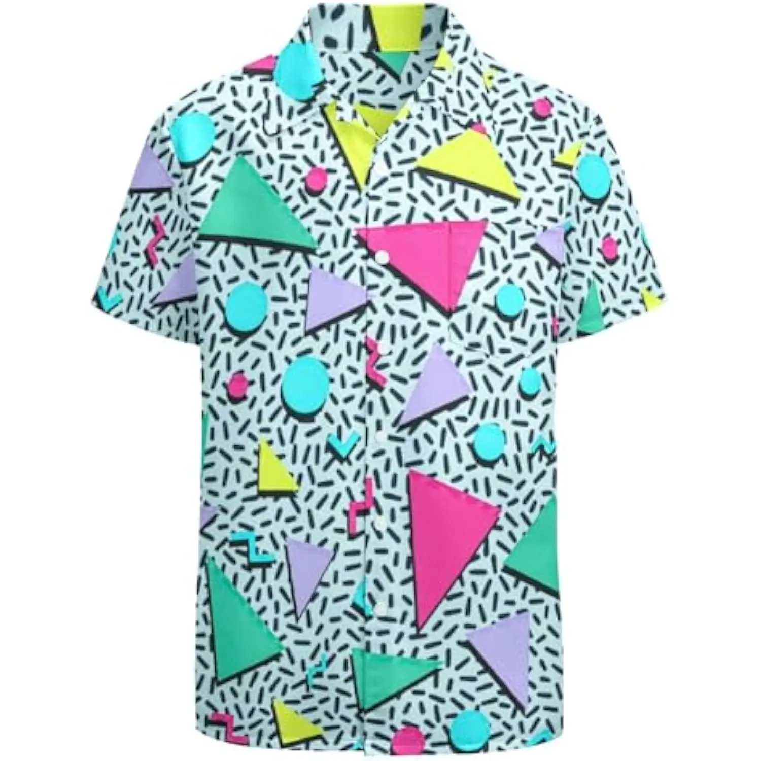 80s 90s Hawaiian Shirt for Men Vintage Button Down Short Sleeve Big and Tall Shirts Funny Party Disco Outfit clothes 6