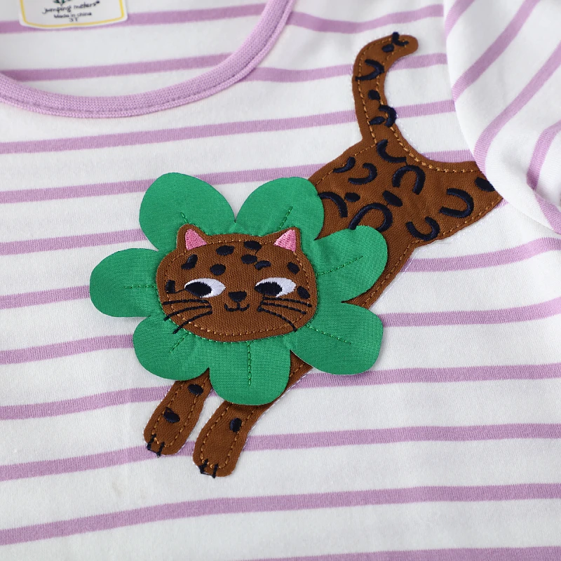 Baby Girls 2025 New Summer Children 's Clothing for Kids Cotton Casual Clothes Cartoon Flowers Cats Dresses