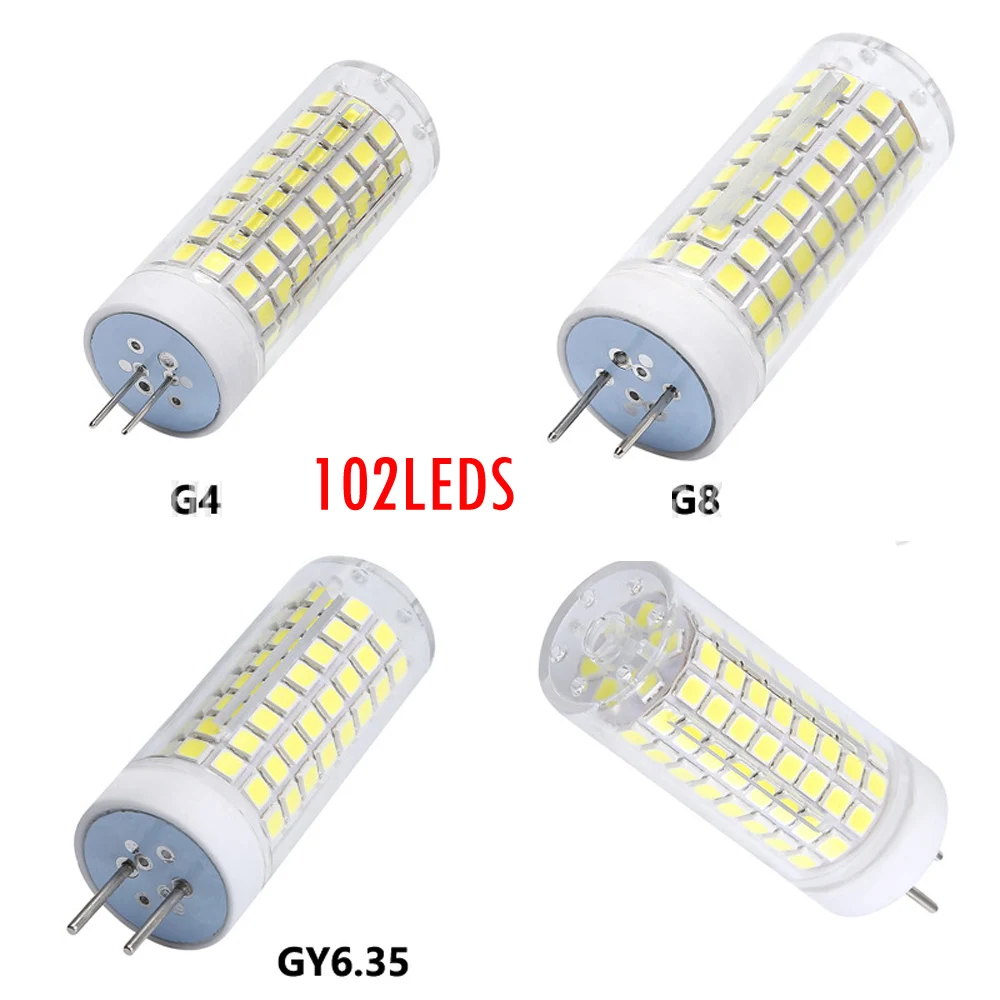 

5pcs AC220V 110V Dimmable GY6.35 G4 G8 LED Bulb Small Corn Lamp 10w 3000k 4000k 6000k 6500k Replace 80w 100w Halogen Chandelier