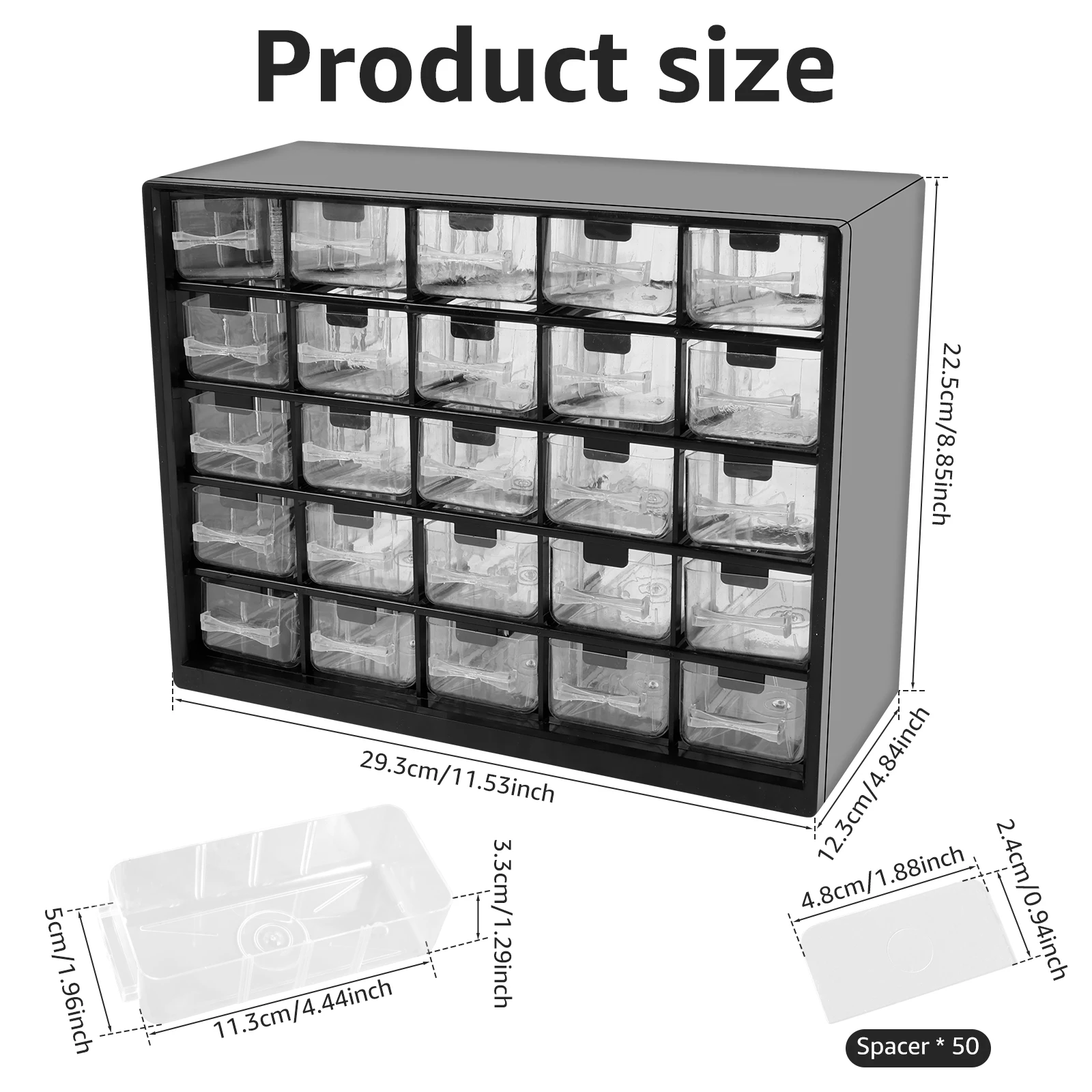 25 Stackable Drawers - Storage Cabinet for Tool Parts - Image 4