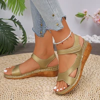 Sandales pour femmes chaussures d'été décontractées femme 2025 sandales d'été sandales à talons bas chaussures à semelles compensées confortables femmes 5