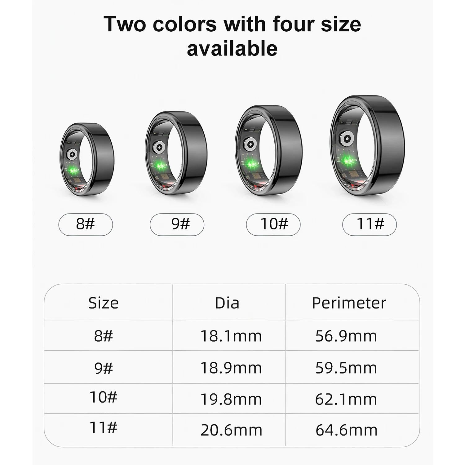 Smart Fitness Tracker Ring with Charging Case – Health & Sleep Monitor, Multi-Sport Modes, IP68 Waterproof