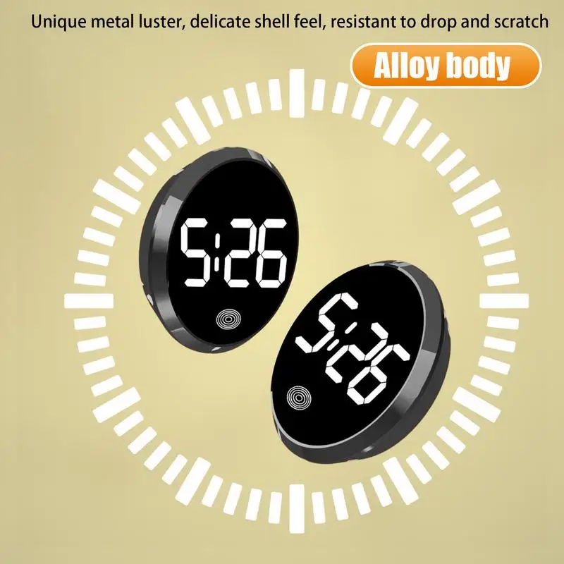 Vehicle Touchable Screen Clock Car Digital Watch Auto Electronic Clocks Alloy Shell Car Electronic Accessories 3