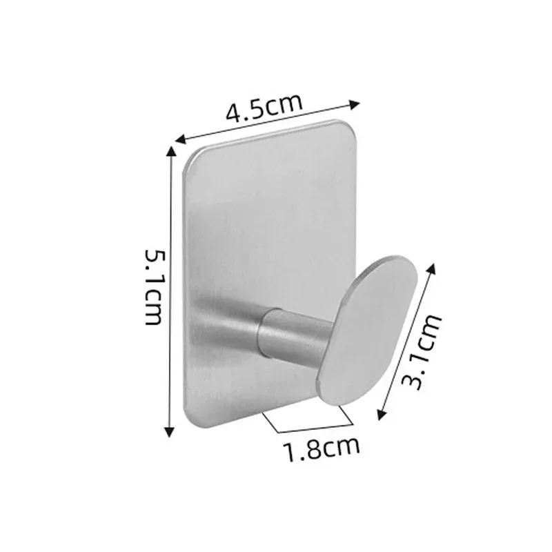 Description Picture 3 of itemStainless steel adhesive base hanger, towel rack, kitchen utensils, multifunctional bathroom hook, wallet, 2 pieces