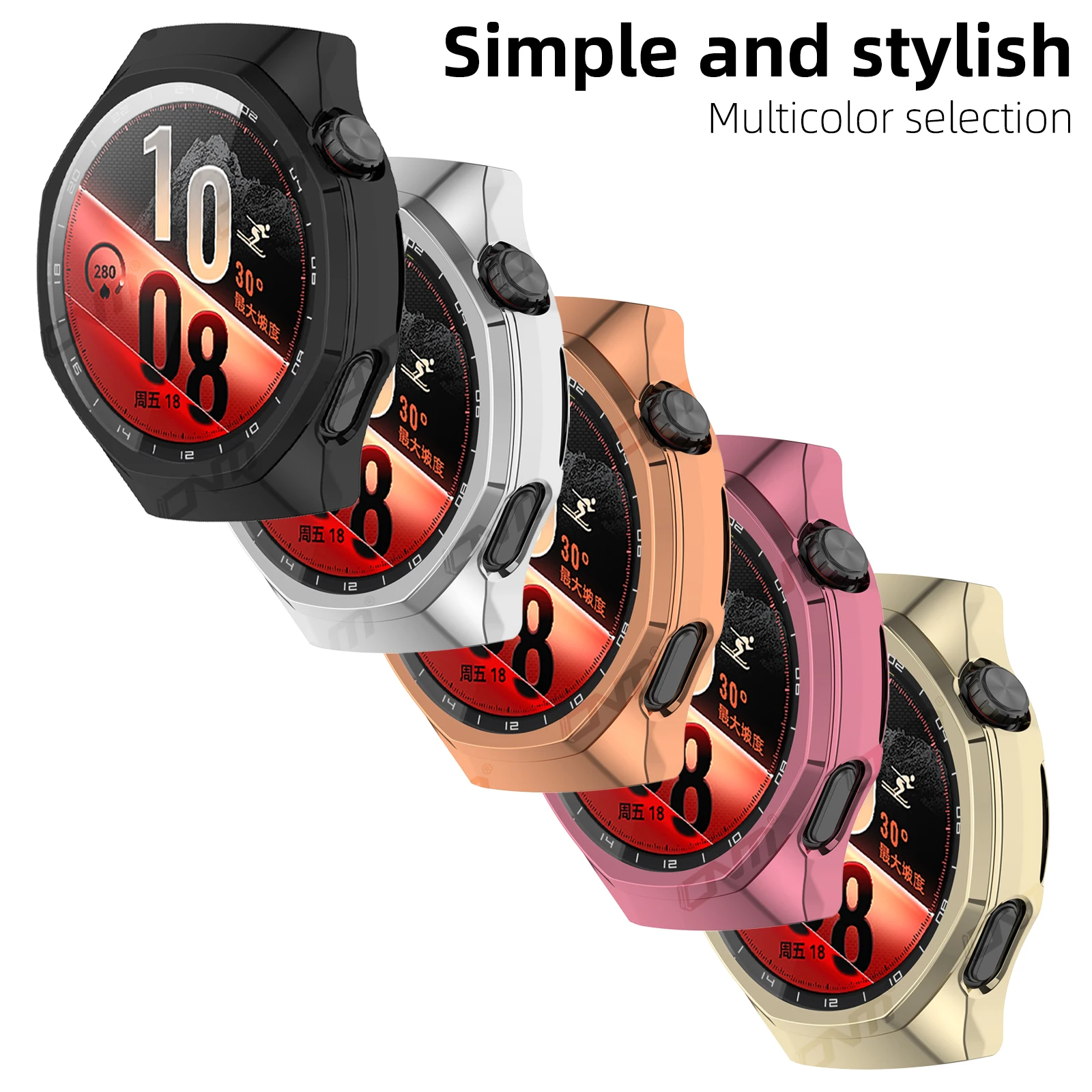 Full Coverage TPU Smartwatch Screen Protector Case - Bumper Protective Cover