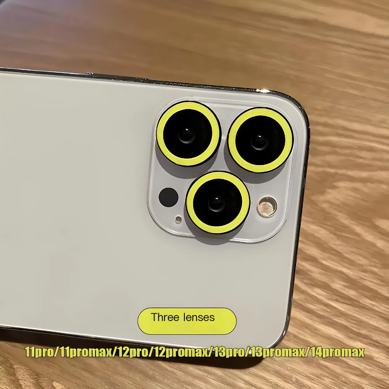Luminous Ceramic Tempered Glass Camera Protector with Glowing Lens Cap