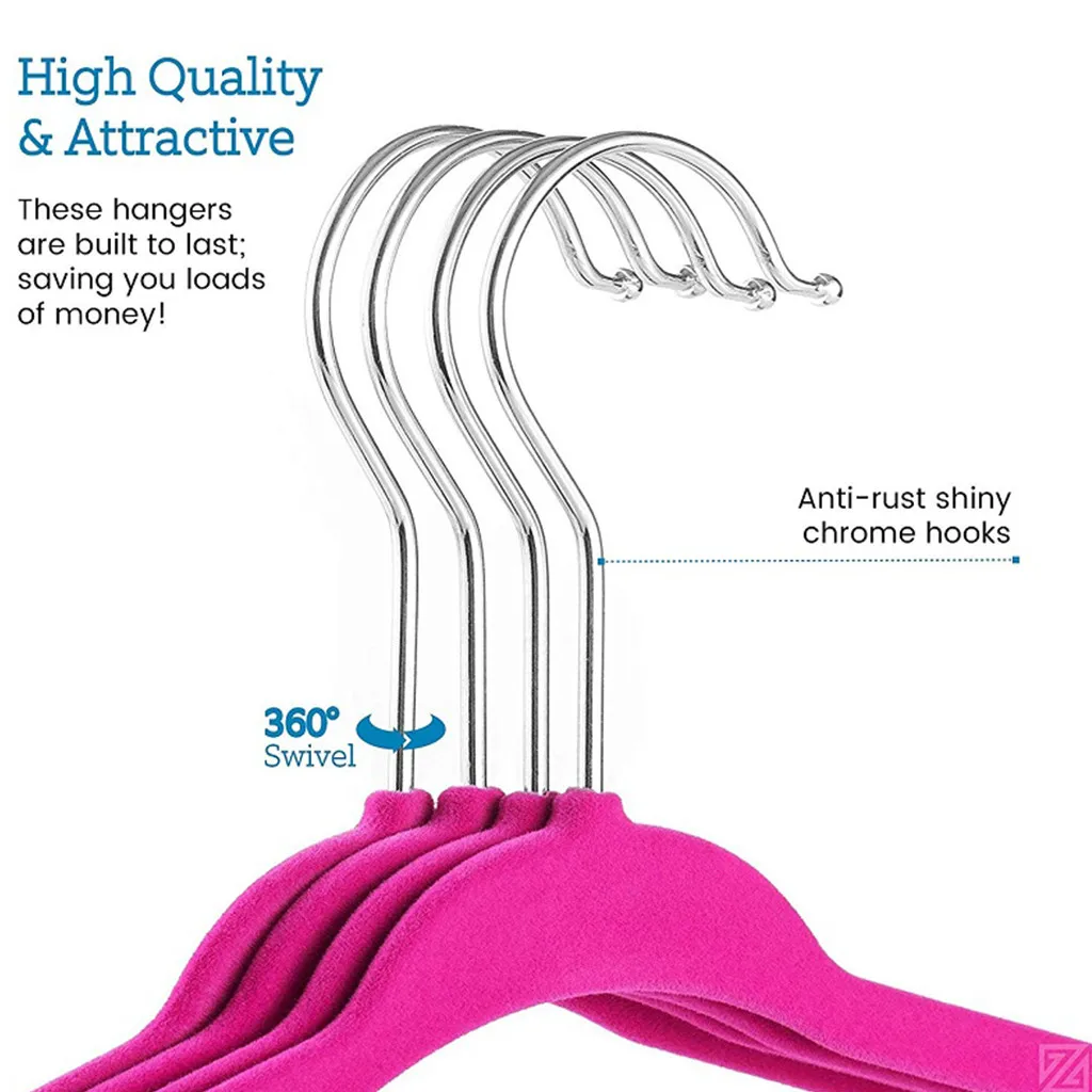 10/20/30 Pack Non-Slip Velvet Kids Hangers For Jackets, Pants, Dress Clothes Hangers For Clothes Home Colgador De Ropa Tdh 3
