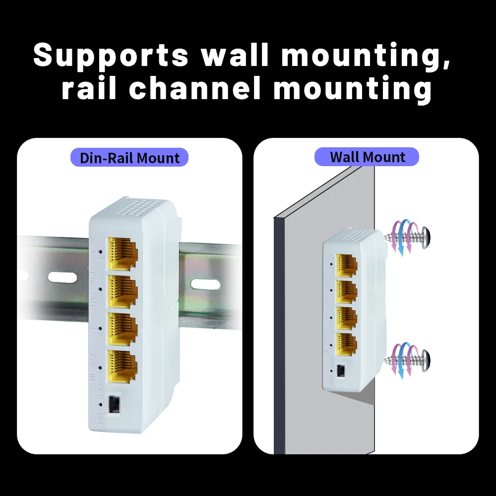 PoE エクステンダー　4個 4 ポートギガビット POE エクステンダー 100/1000M ネットワーク