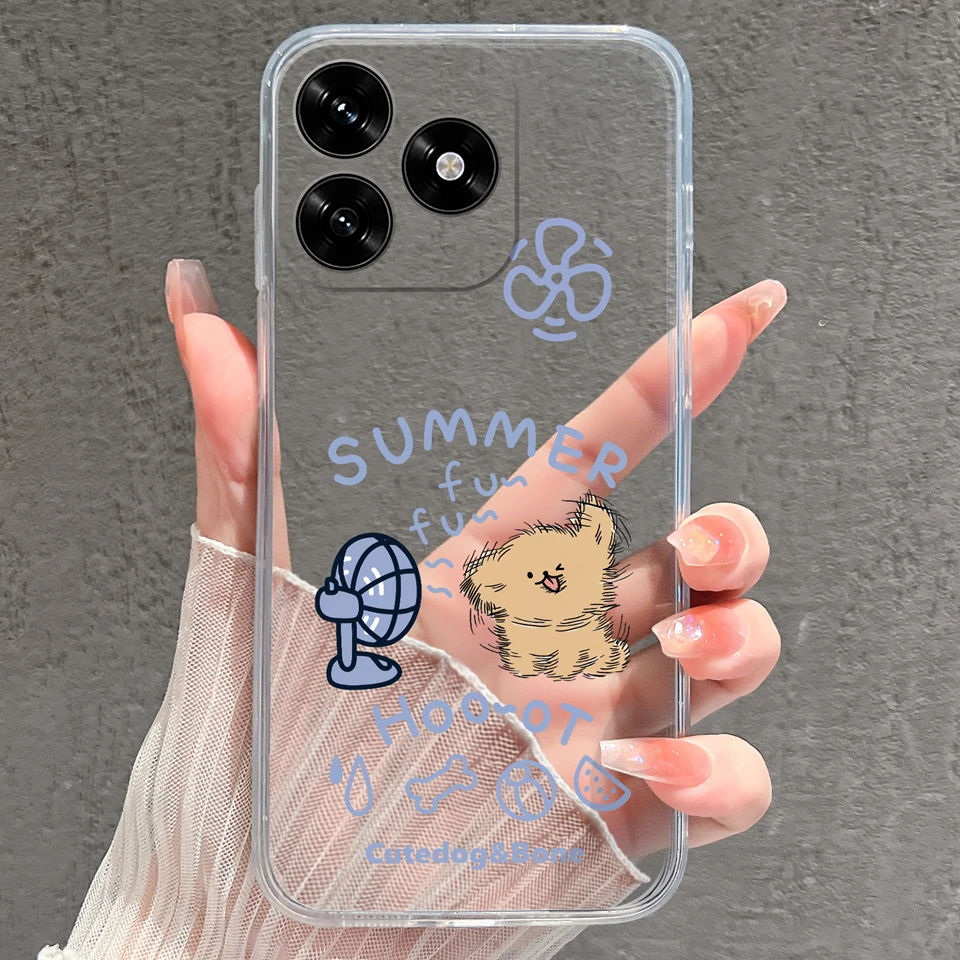 Cartoon Frog & Pig Transparent Protective Phone Case