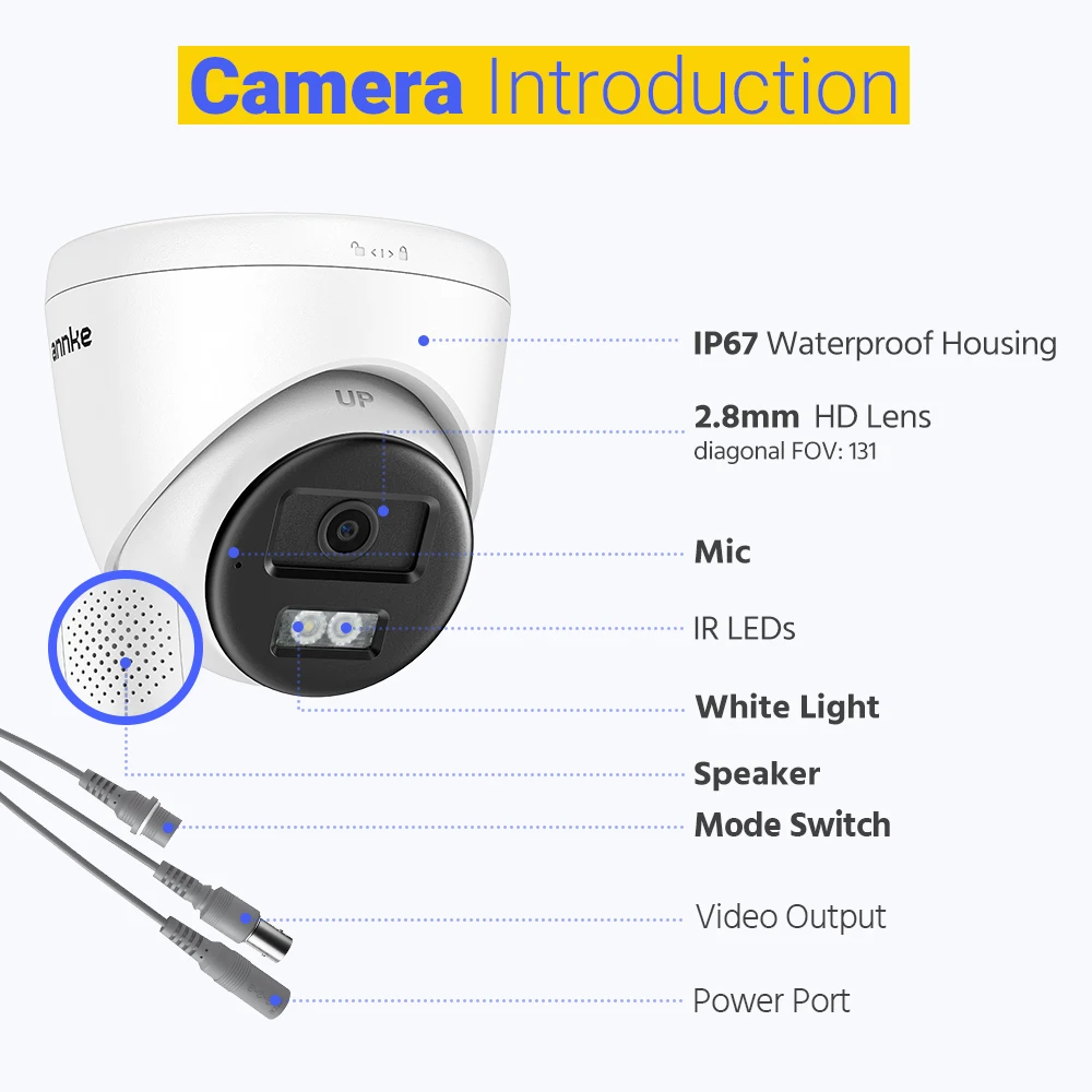 Annke 3K Sicherheitskamerasysteme 5-in-1 8CH DVR 5MP Dome-Kamera für den Außenbereich, wasserdicht, Farb-Nachtsicht, CCTV-Kamerasystem-Kit – Detail 13