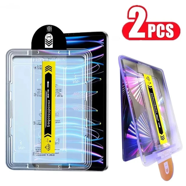 2PCS HD Easy Install Screen Protector For Samsung Galaxy Tab S10 FE A9 Plus S6 Lite S7 FE S8 Plus S9 FE Plus Tempered Glass