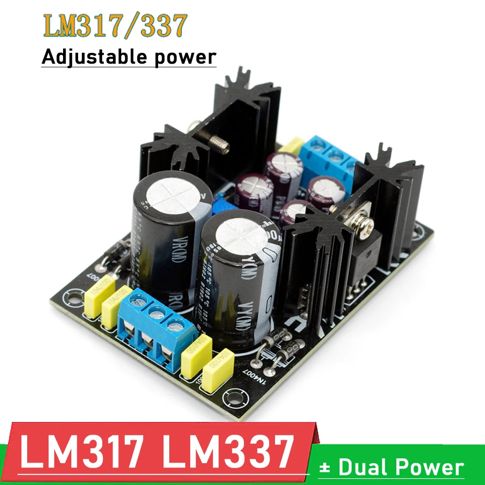 

DYKB AC-DC LM317 LM337 Adjustable Voltage Regulator Power Supply Positive Negative Dual Power 5V 12V 15V 19V 24V FOR Amplifier A