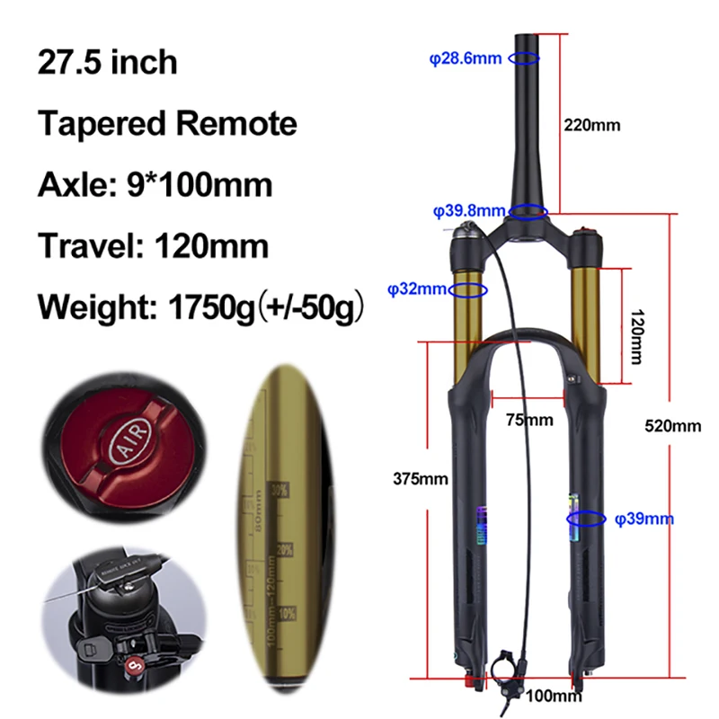Bolany-マウンテンバイクフォーク,調整可能なフロントサスペンション