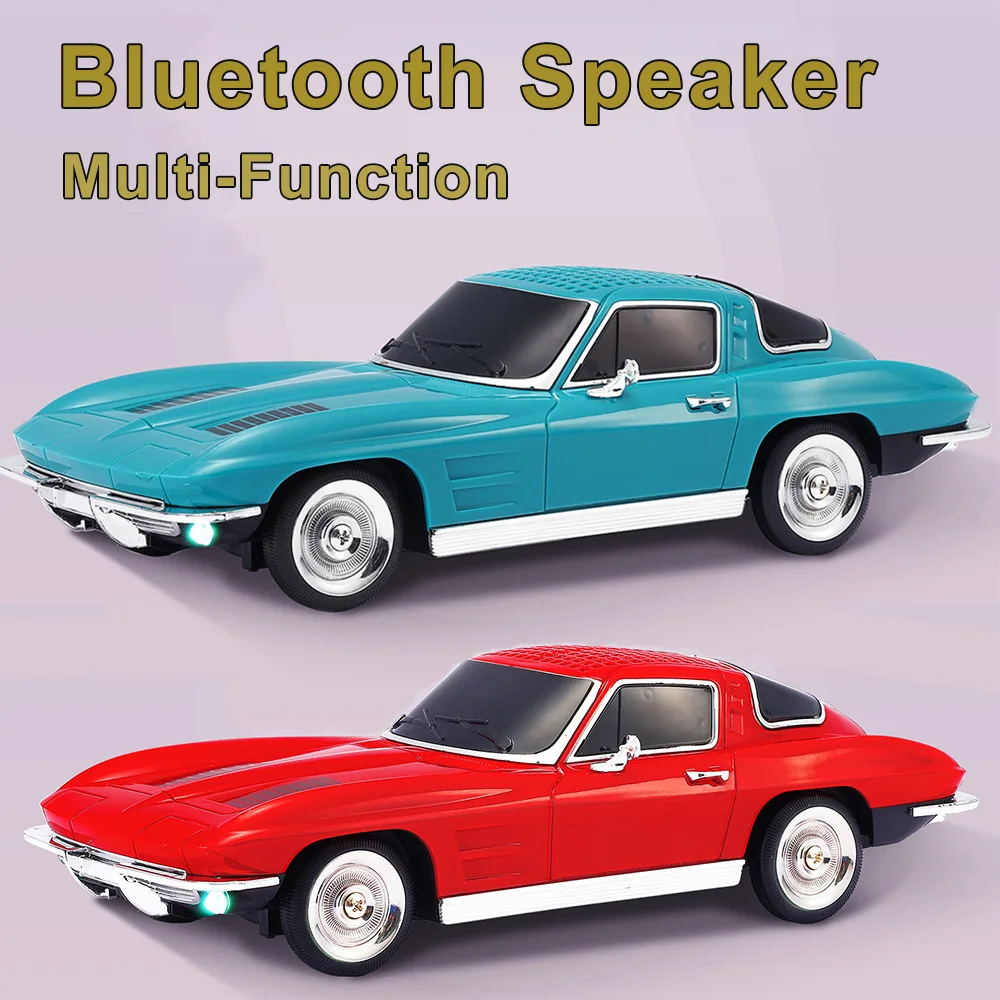 

Classic Wireless Stereo Bluetooth Speaker 10W Car Shaped with Subwoofer Support USB Drive FM Radio AUX TWS Mini HIFI Sound Box