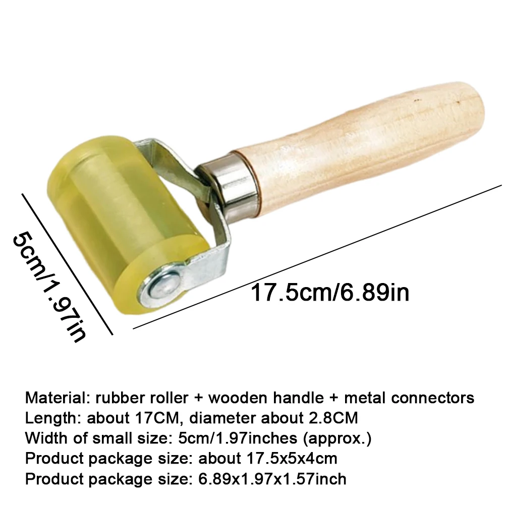 Car Sound Deadening Roller Car Stereo Soundproofing Roller Wood Handle Auto Noise Insulation Push Wheel Auto Tools