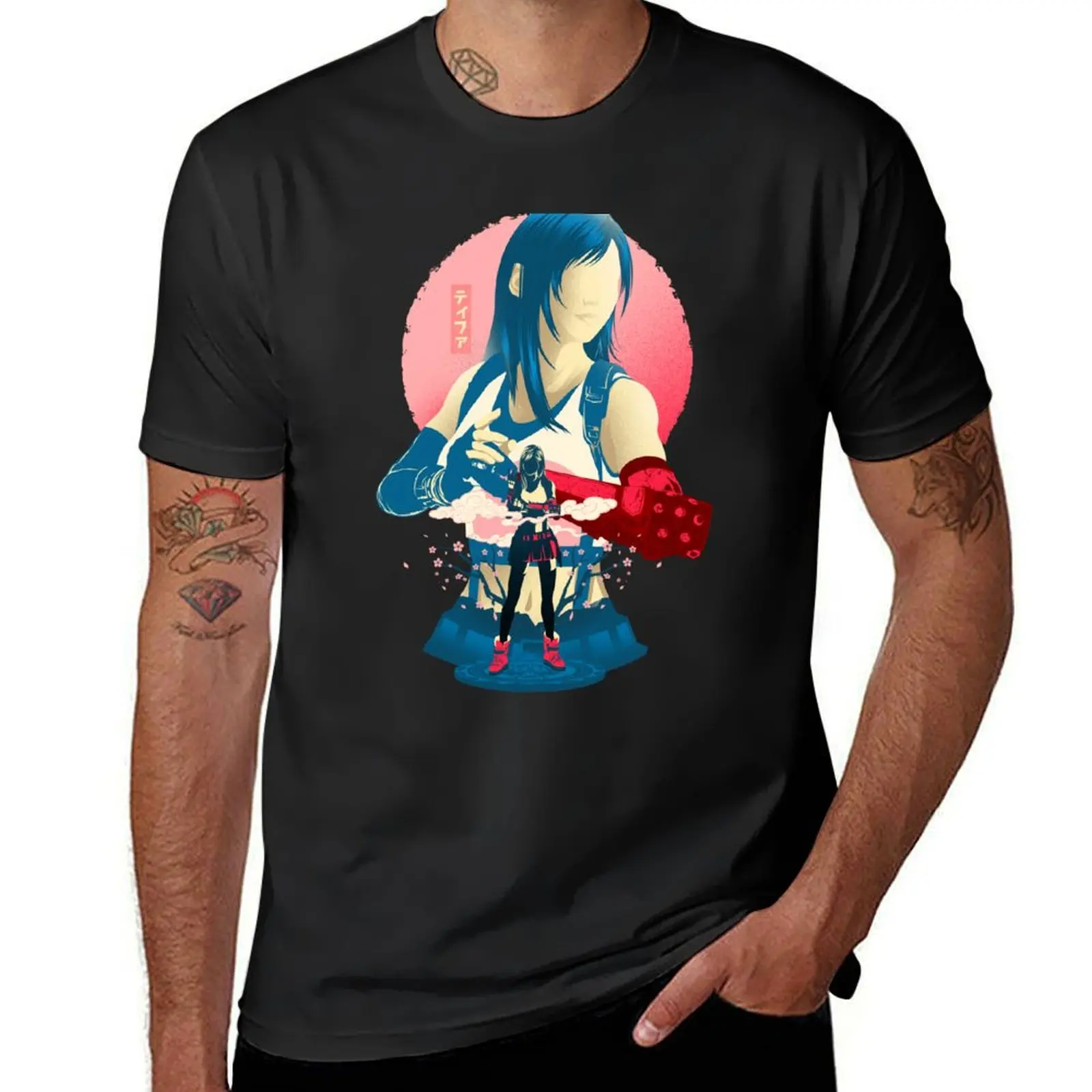 Childhood Friend Tifa v2 T-Shirt oversizeds hippie clothes men graphic t shirts
