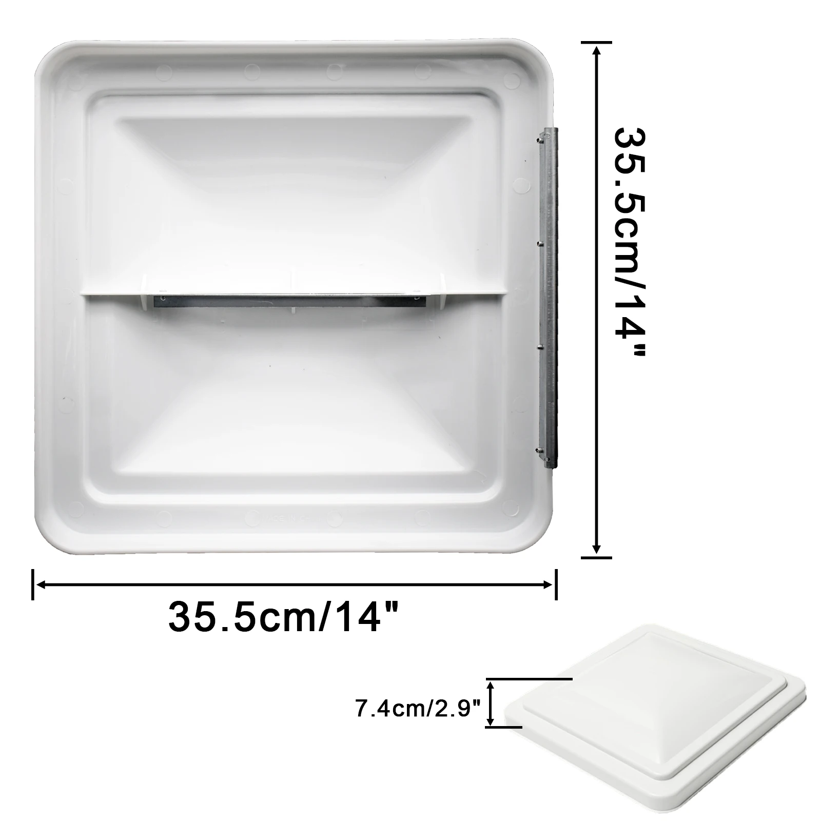 White RV Roof Vent Lid Cover For Caravan Motorhome Camper PP Plastic Air Ventilation Cover Replacement Kit Car Accessories