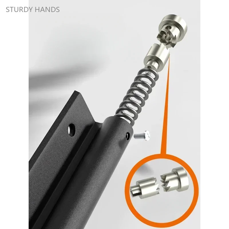 1 set of aluminum alloy automatic door closer household invisible door spring hinge automatic return er closer