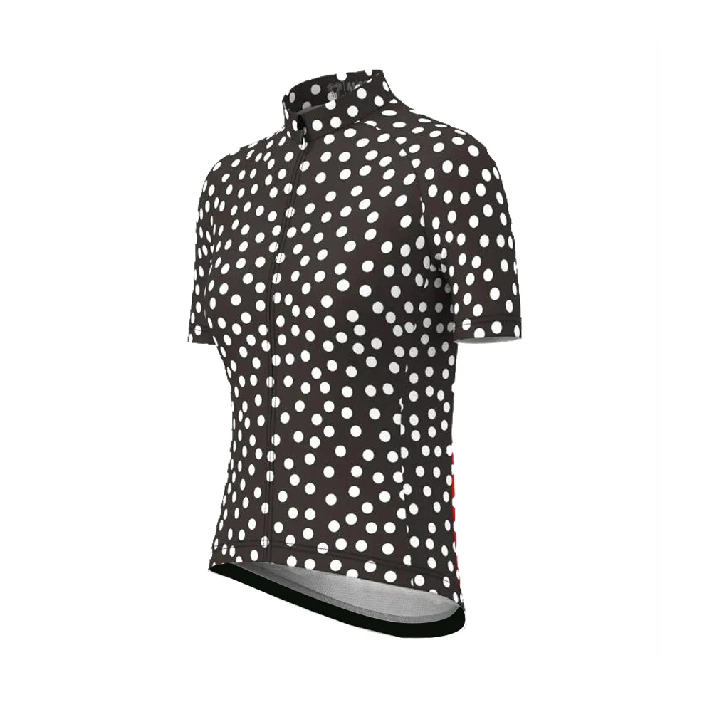 Woman Classic Polka Dots Cycling Jersey Funny Short Sleeve Road Bike Jersey Ciclismo Summer Mtb Shirt Clothing