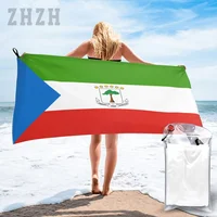 More Design Equatorial Guinea Flag Emblem Bath Towel Quick dry Microfiber Absorbing Soft Water Breathable Beach Swimming 2