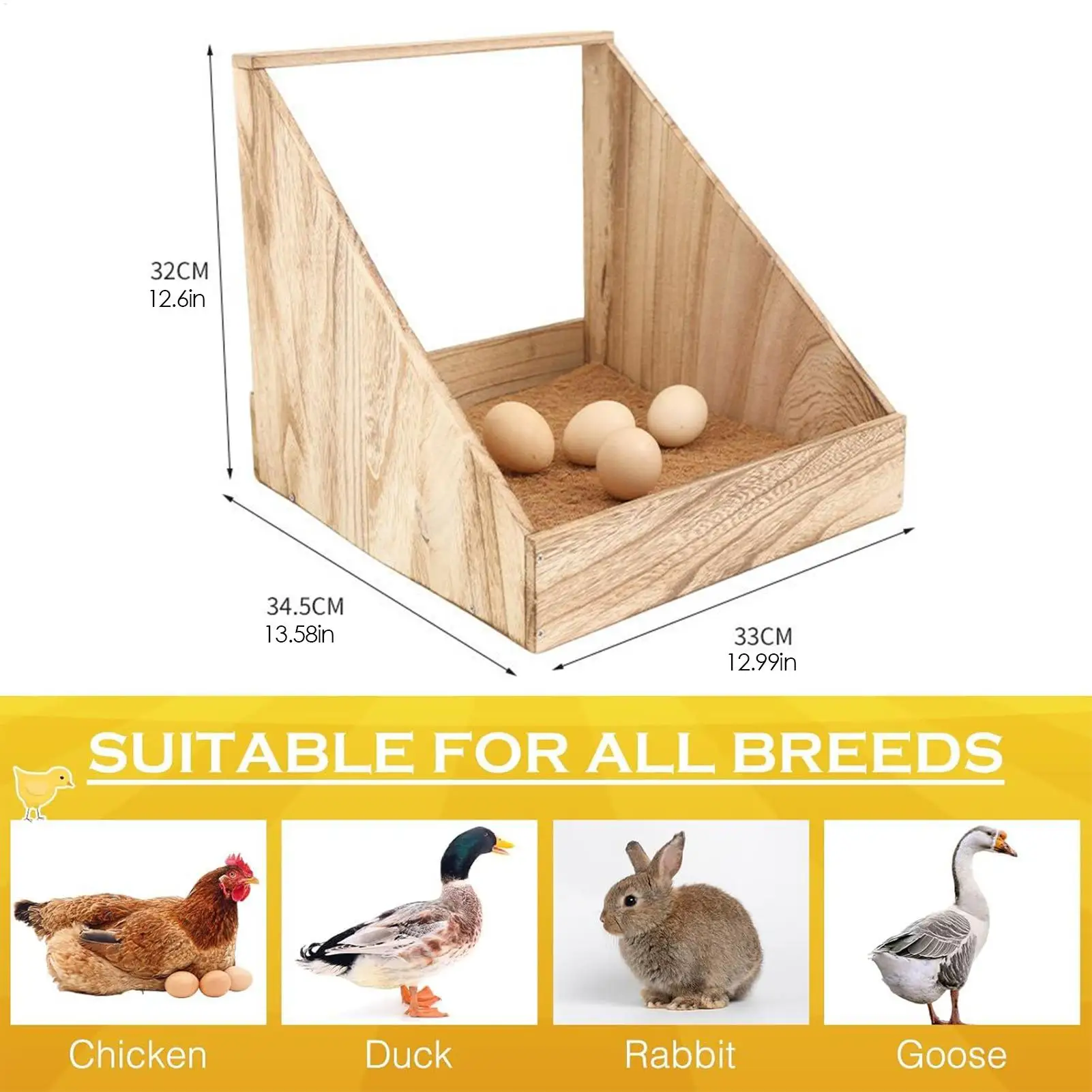 Chicken Egg Laying Box With Pads Wooden Perch Nest Nesting Boxes For Chicken Coop For Hen Gallinas Coops House Winter Poultry