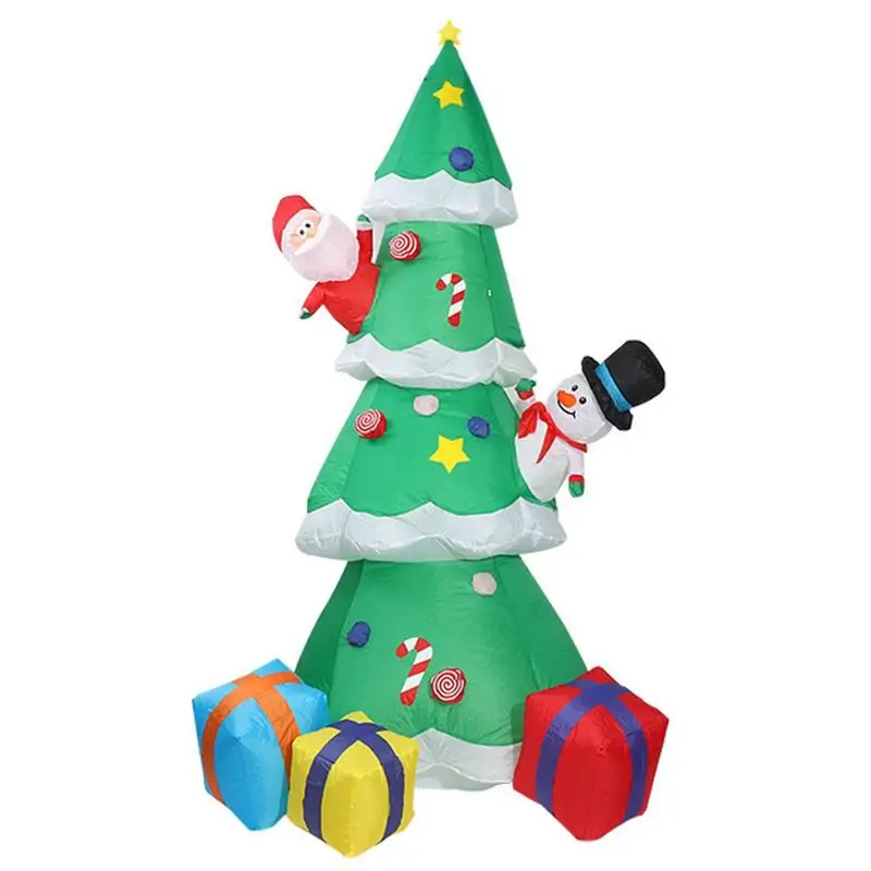 

Надувная Рождественская елка, Рождественская елка с снеговиком и Сантой, снеговик, Санты, искусственное украшение, уличное освещение