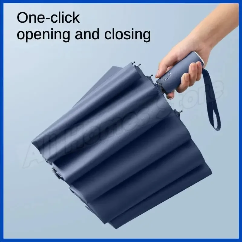 Luxury Brand Umbrella 16K 16 Ribs 32 Bones Windproof Automatic Sun Rain Folding Umbrella UV Sunscreen for Women Mens