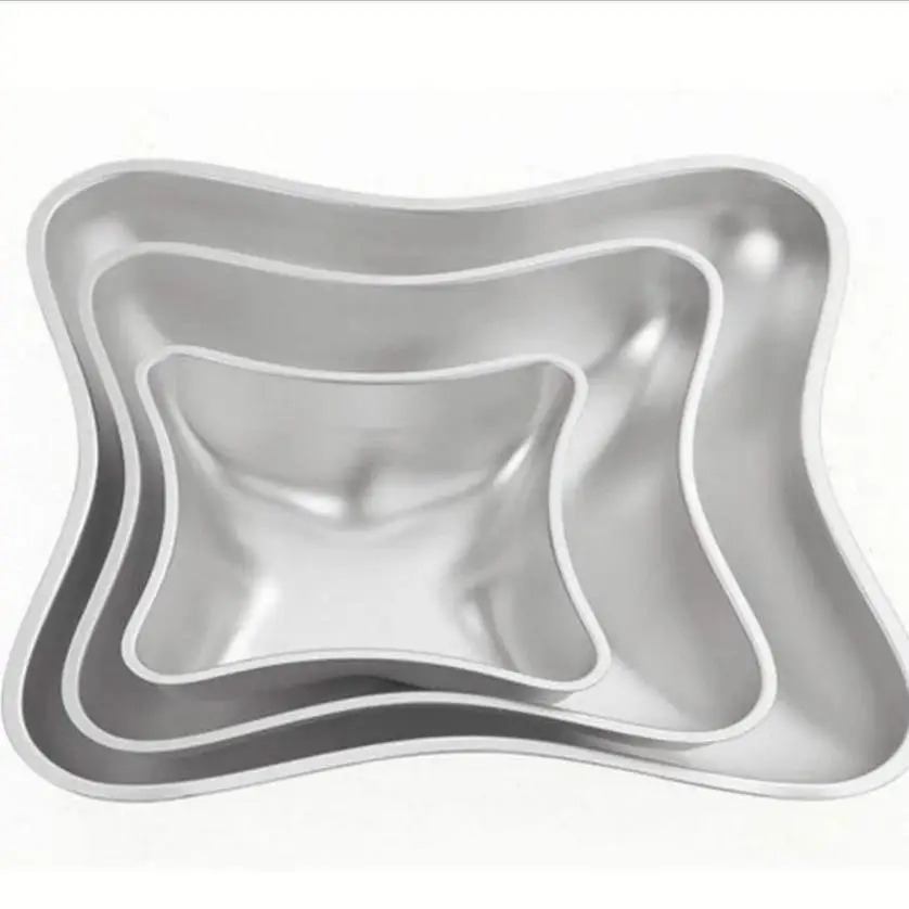 3 Pcs/Set DIY Sugar Flipping Wedding Cake Pillow Design Three Piece Cake Mold Aluminum Alloy Baking Tray