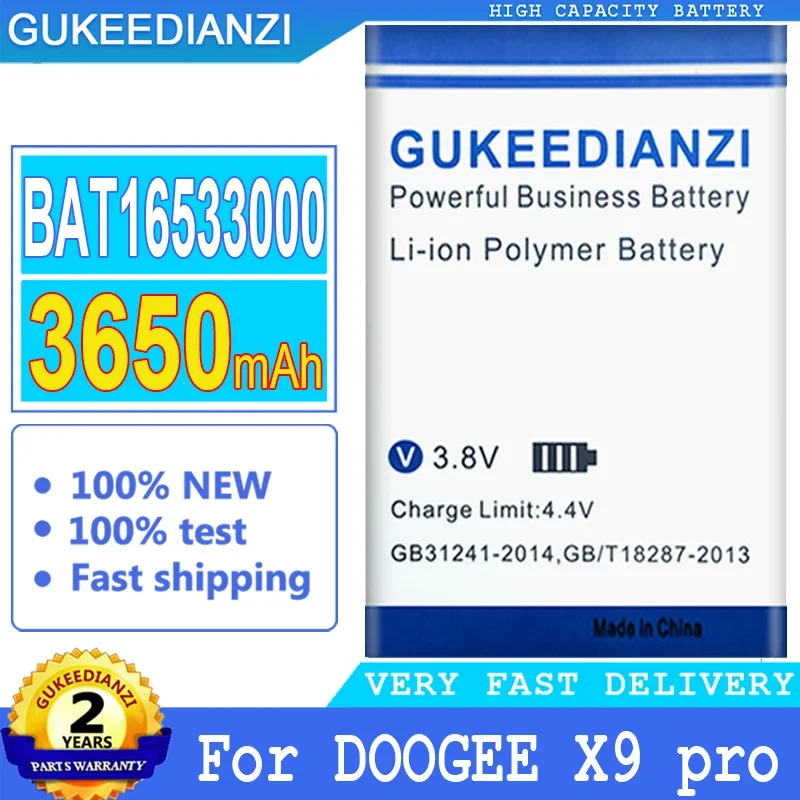 

Replacement 3650mAh Mobile Phone Battery For DOOGEE X9 Pro BAT 16533000 For DOOGEE 5.5 inch X9pro Smartphon Batteries