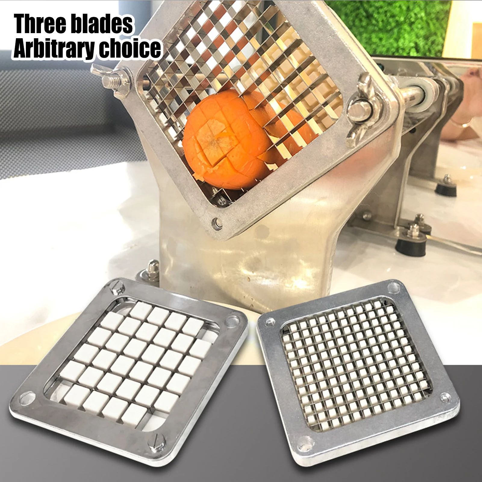 EU Plug French Fries Cutter Electric French Fries Machine Potato Fruit Vegetable Cutting Machine for Kitchen EU Plug 220V