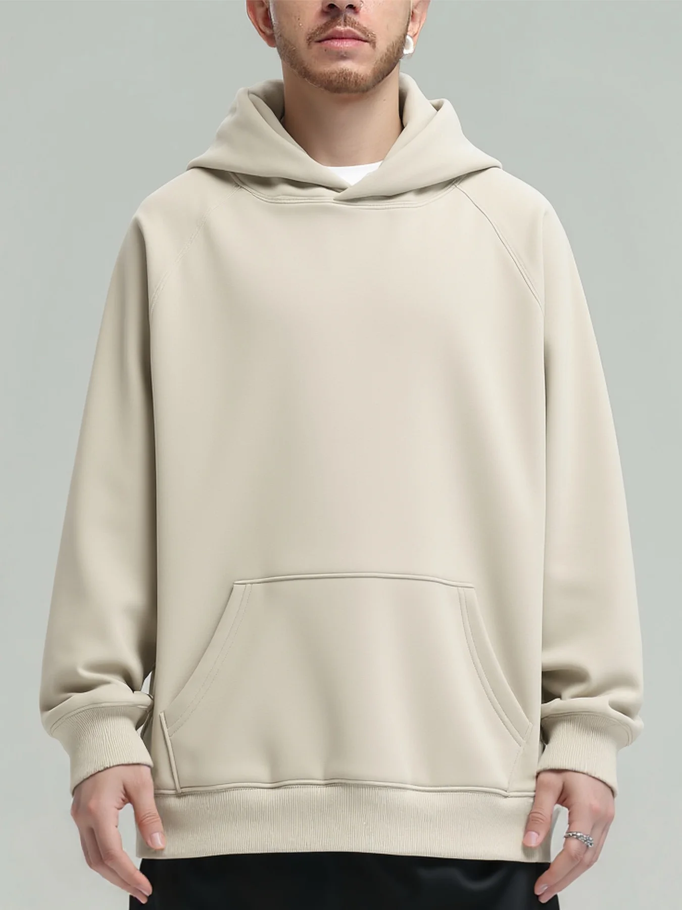 21.1oz 600g Fleece Winter New Cotton Hooded Sweatshirt Men's