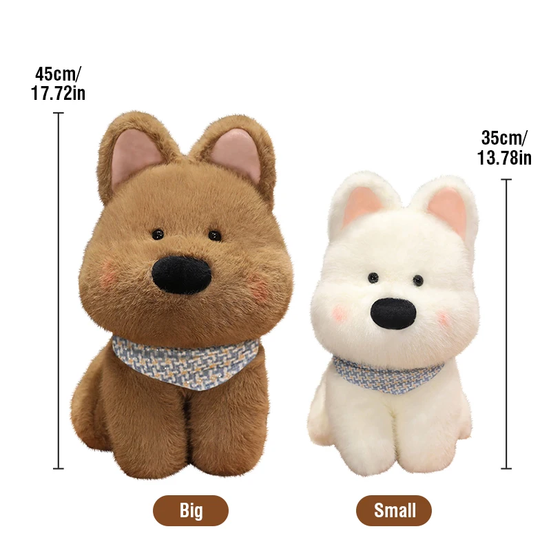 35/45CM Cute Puppy Plush West Highland Dog Plush White Terrier Dolls Stuffed Soft Kawaii Toy for Birthday Christmas Valentine