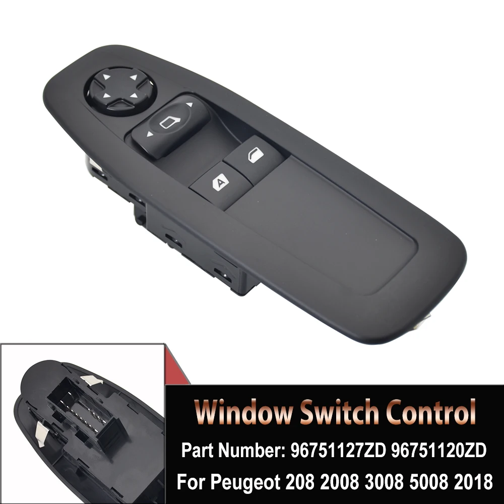 

Car Electric Power Window Lifting Switch Adjustment Without Folding 96751127ZD 96751120ZD For Peugeot 208 2008 3008 5008 2018