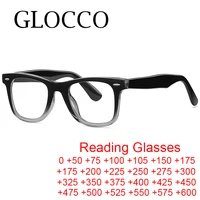 Brand Classic Men's Anti Blue Light Reading Glasses Vintage Rivets Gradient Square Eyewear Frame Computer Optical Eyeglasses +3 1