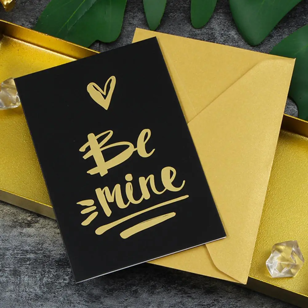 

Festival Card Romantic Diy Valentine's Day Greeting Cards Durable Folding Paper Gifts for Festival Love Postcard Set of 1